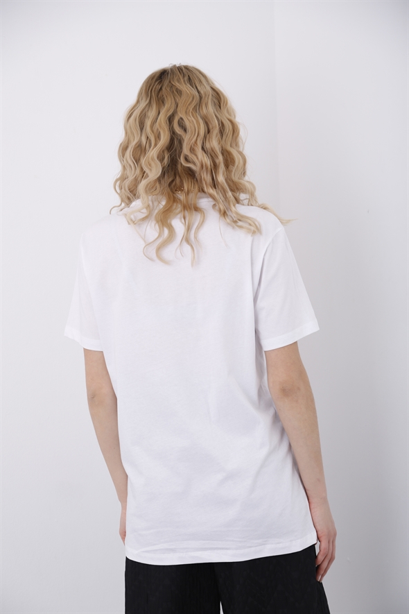 Beyaz Ayıcık Baskılı Tshirt-3 21025