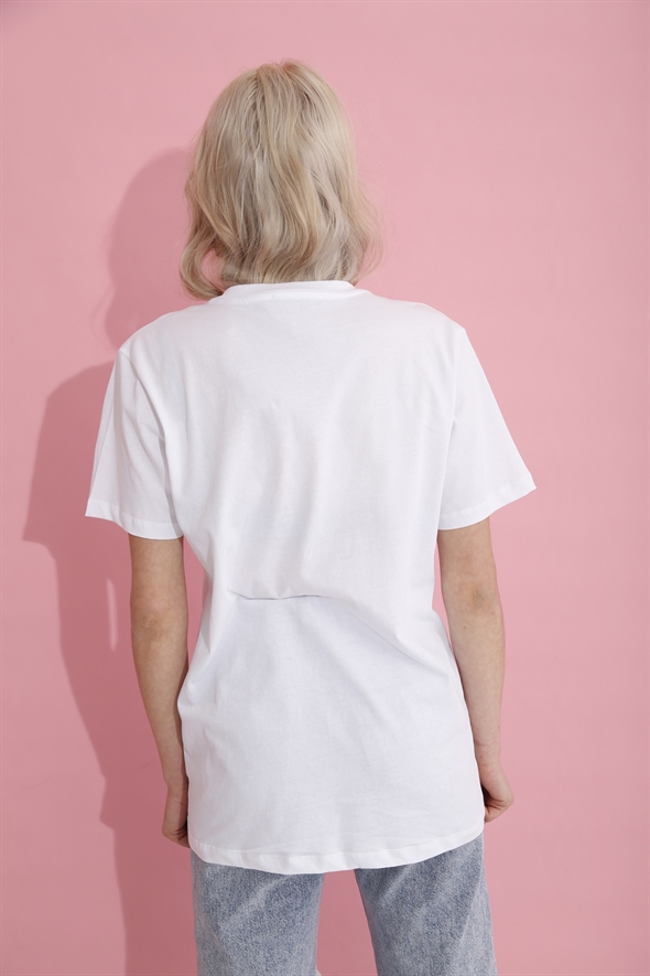 Beyaz Ayıcık Baskılı Tshirt-5 210021