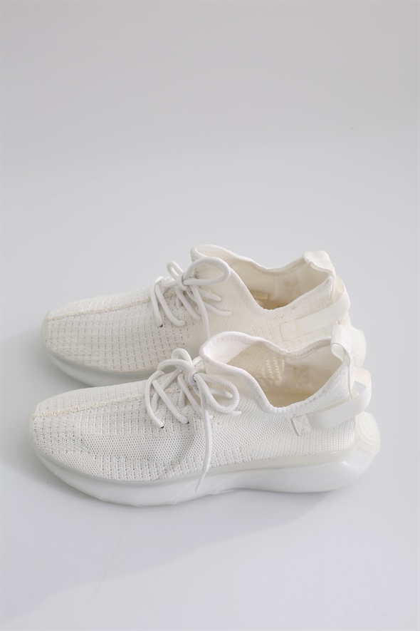 Beyaz Triko Sneaker 0811
