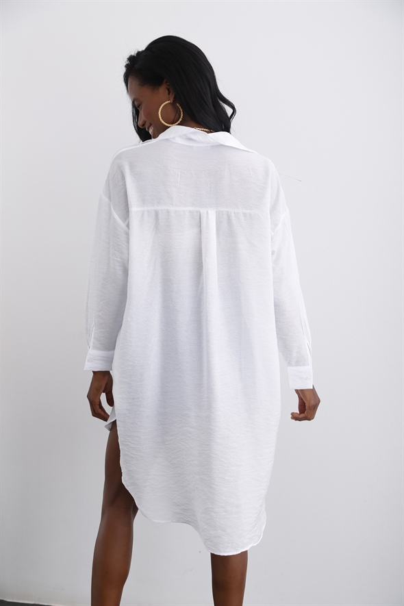 Beyaz Tunik Gömlek 00307