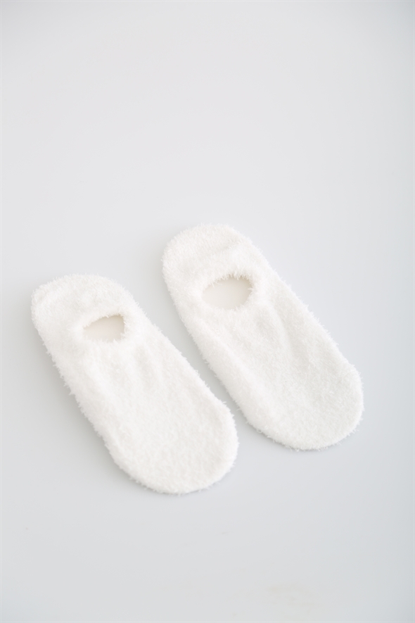 Beyaz Uyku Çorabı 5602