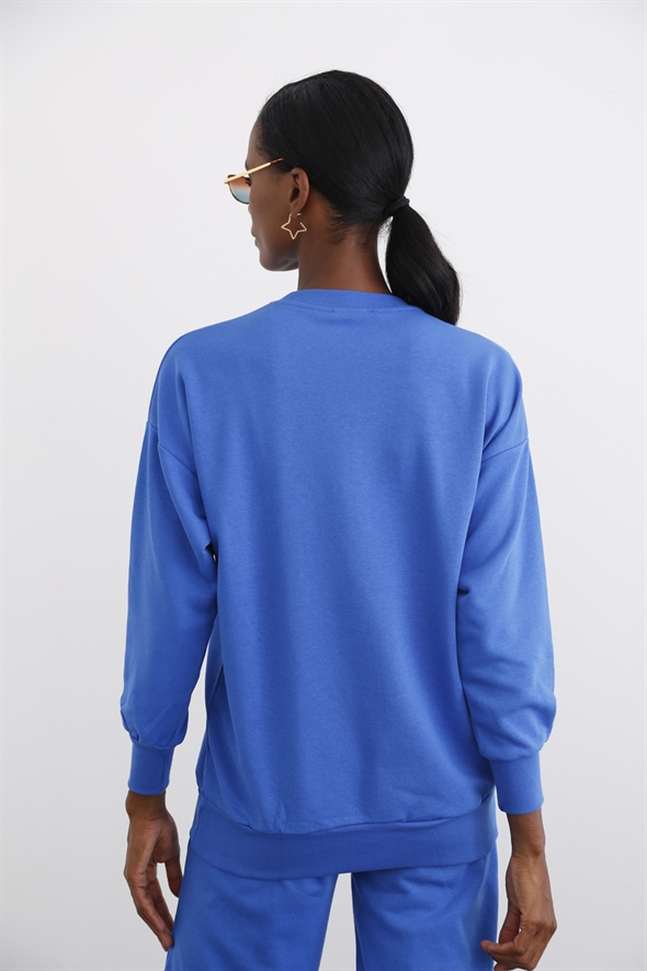 Mavi Bisiklet Yaka Basic Sweatshirt 3200