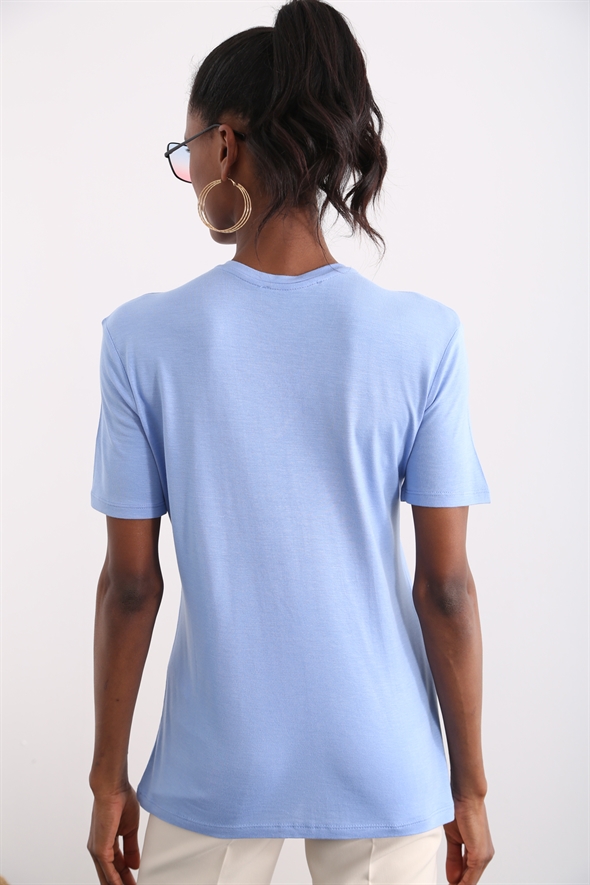 Mavi V Yaka Basic Tshirt 3635