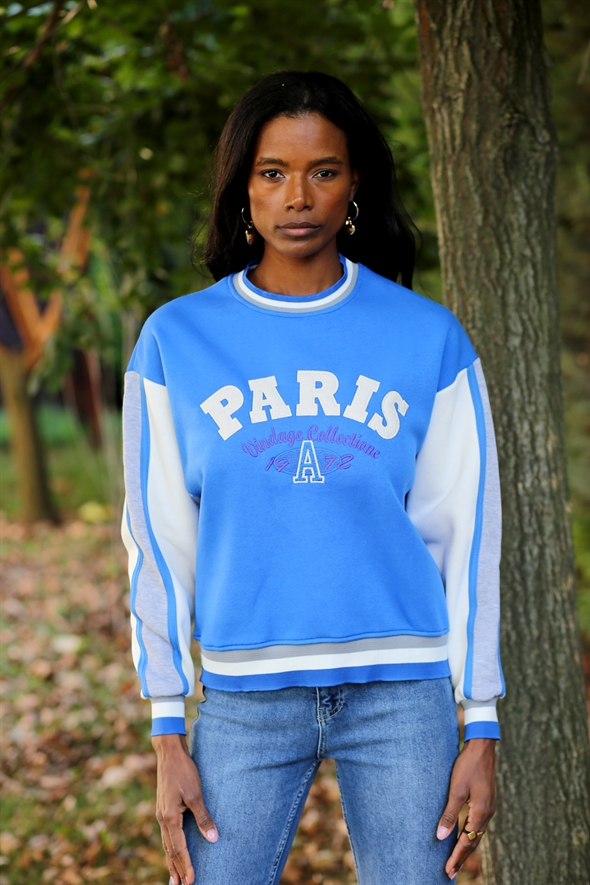 Saks Paris Nakışlı Sweatshirt 13604