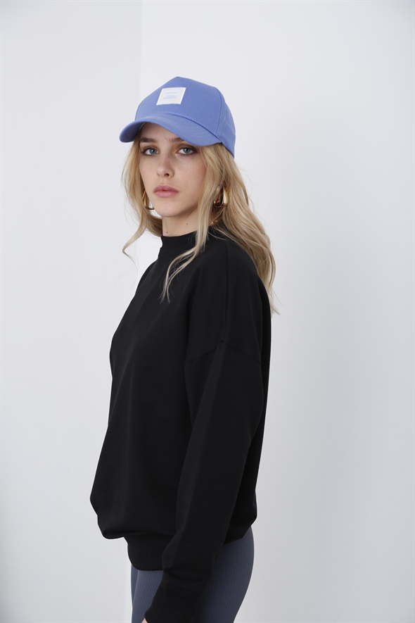 Siyah Basic Sweatshirt 9002
