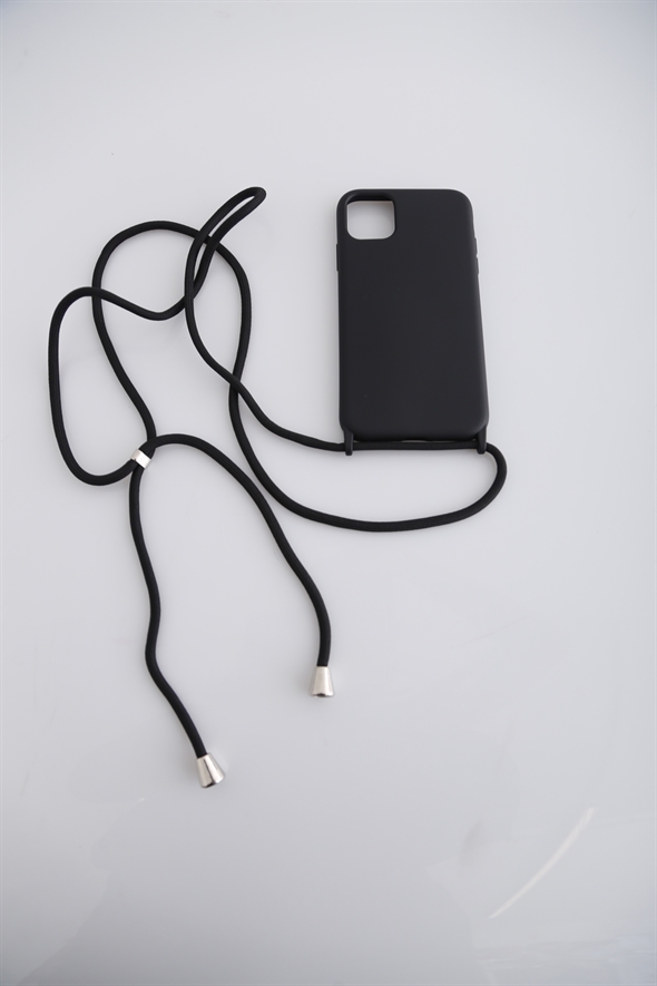 Siyah iPhone 11 Pro Max Mat Telefon Kabı 