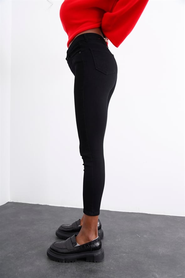 Siyah Ultra Likralı Skinny Jean 