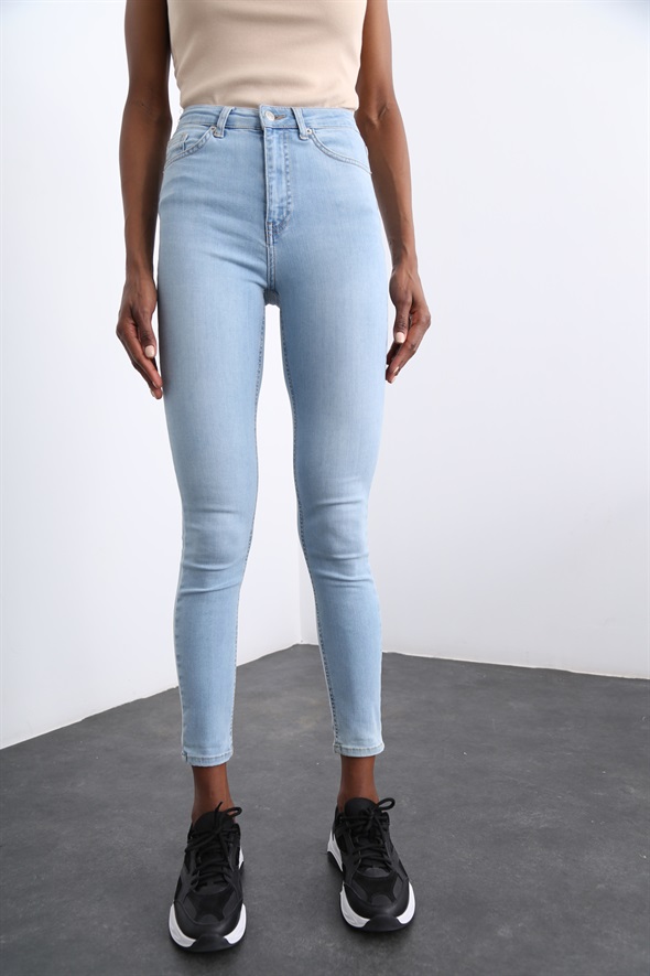Açık Mavi Full Lycra Skinny Jean 
