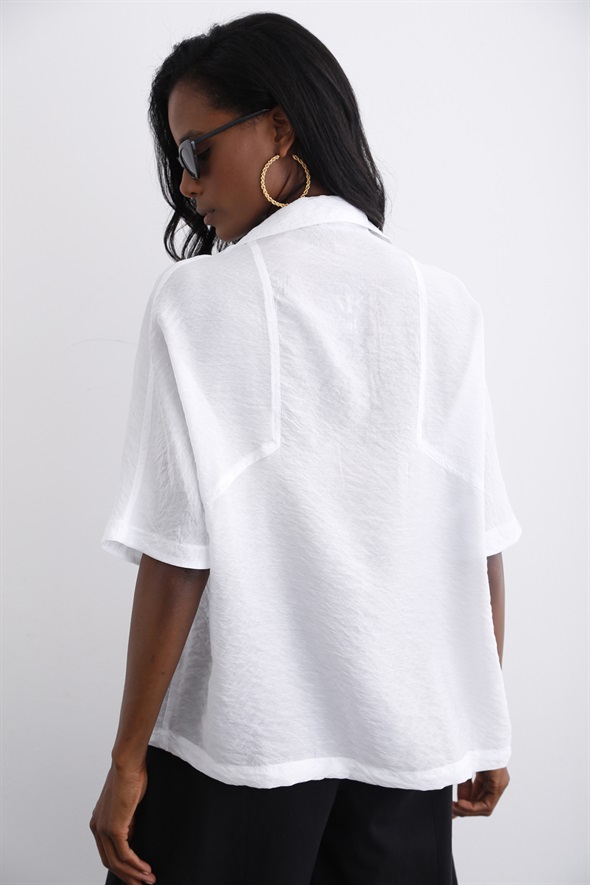 Beyaz Oversize Gömlek 00308