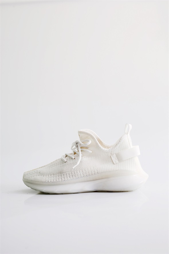 Beyaz Triko Sneaker 0811