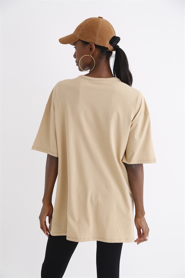 Camel Kısa Kol Basic Tshirt 1295