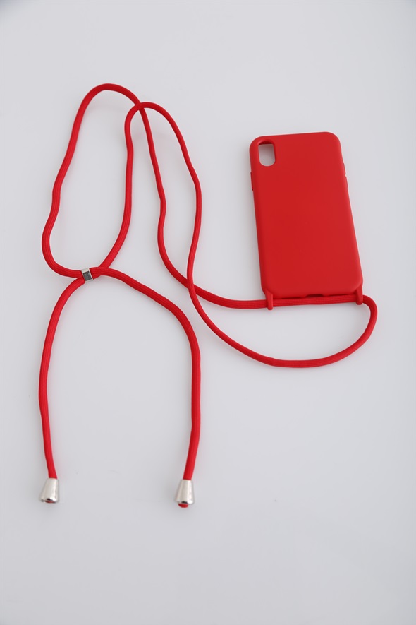 Kırmızı iPhone X Mat Telefon Kabı 