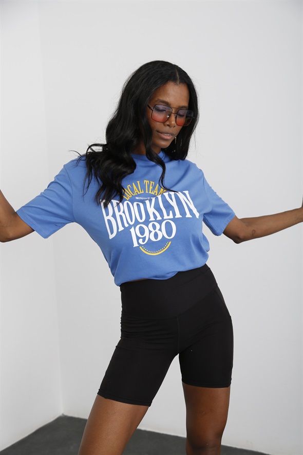 Mavi Brooklyn Baskılı Tshirt 3719