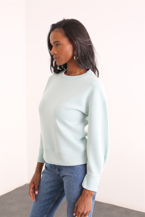 Mint Modal Basic Sweatshirt 