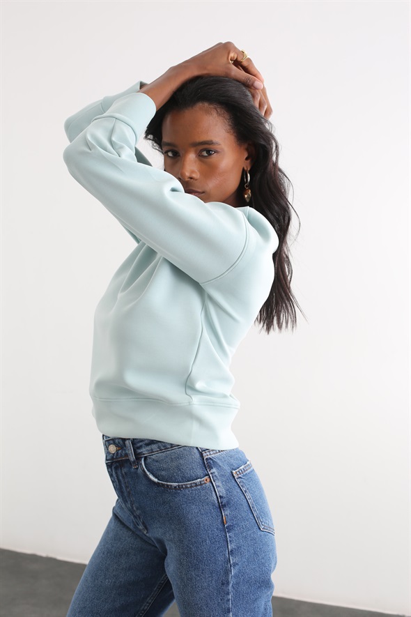 Mint Modal Basic Sweatshirt 