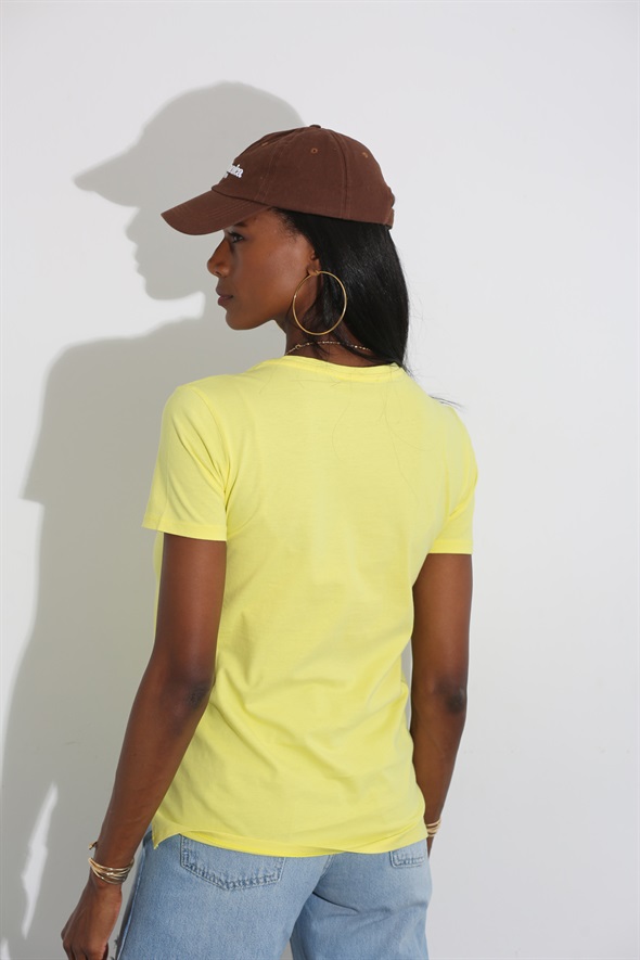 Sarı Regular Fit Tshirt 4269