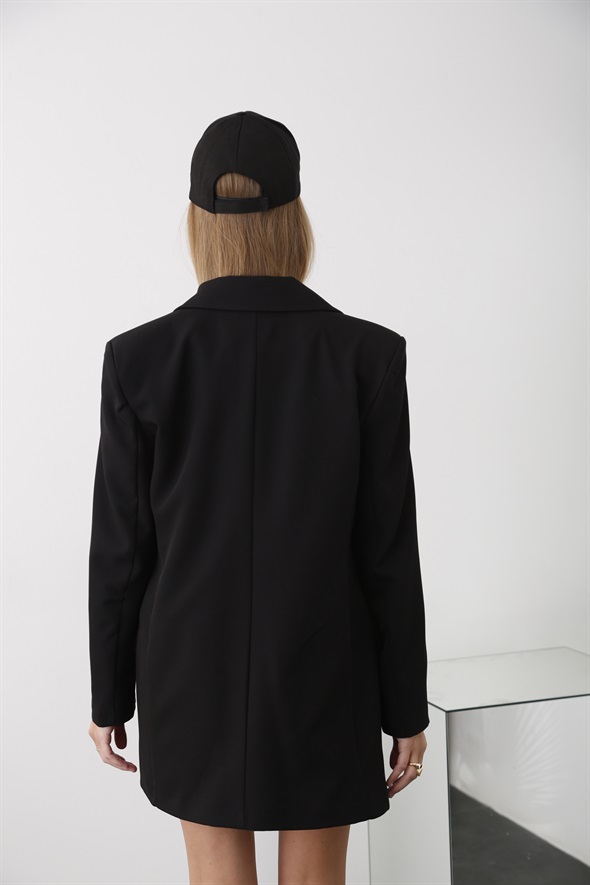 Siyah Oversize Blazer Ceket 5101