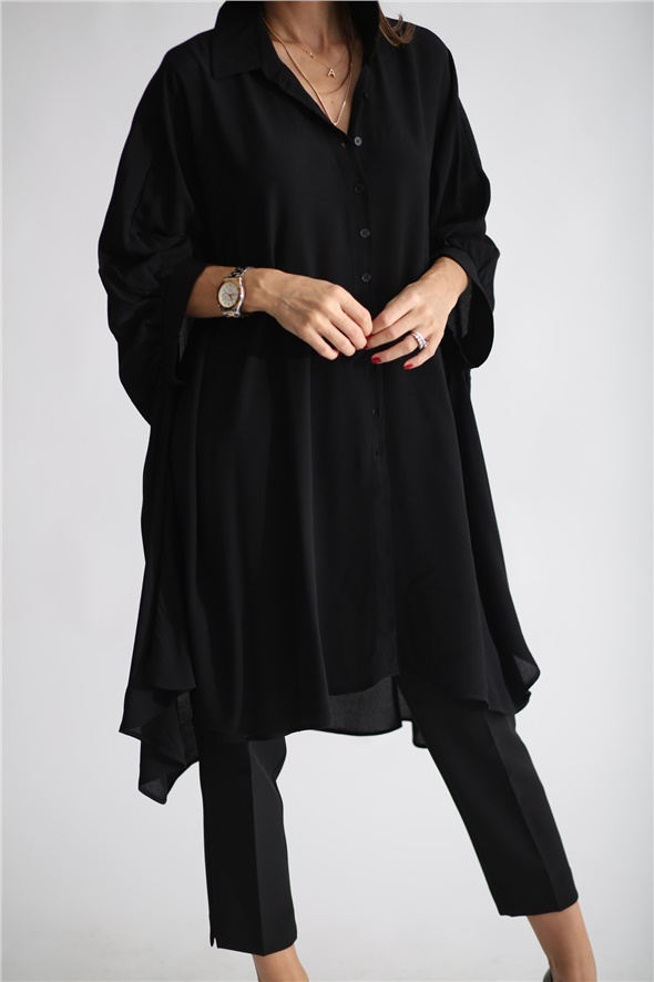 Siyah Oversize Elbise 2105
