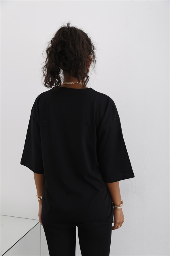 Siyah Oversize Tshirt 18740
