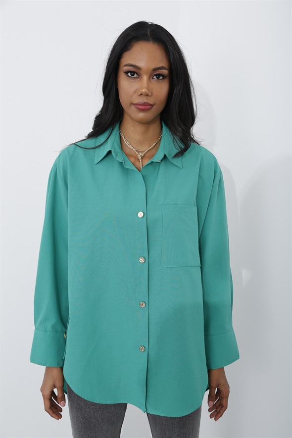 Yeşil Büstiyer Gömlek Takım 13019