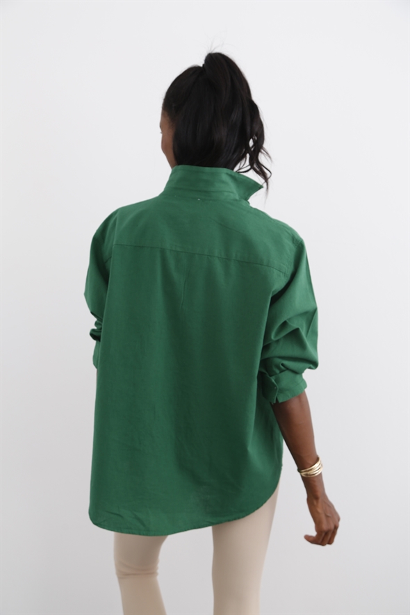 Yeşil Oversize Gömlek 08